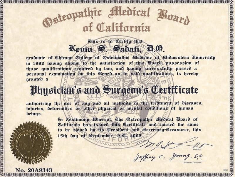 Dr. Kevin Sadati, FAACS Orange County Facial Plastic Surgeon